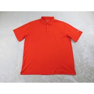 Nike Polo Shirt Mens Extra Large Orange‎ Tour Performance DriFit Golf Casual*